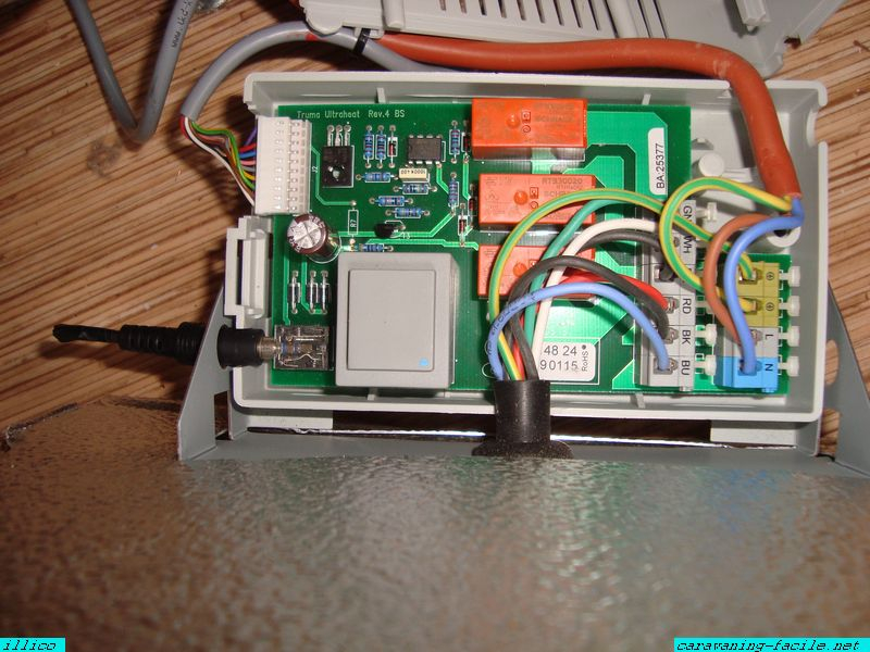 boitier de commande de l'ultraheat couvercle enlevé